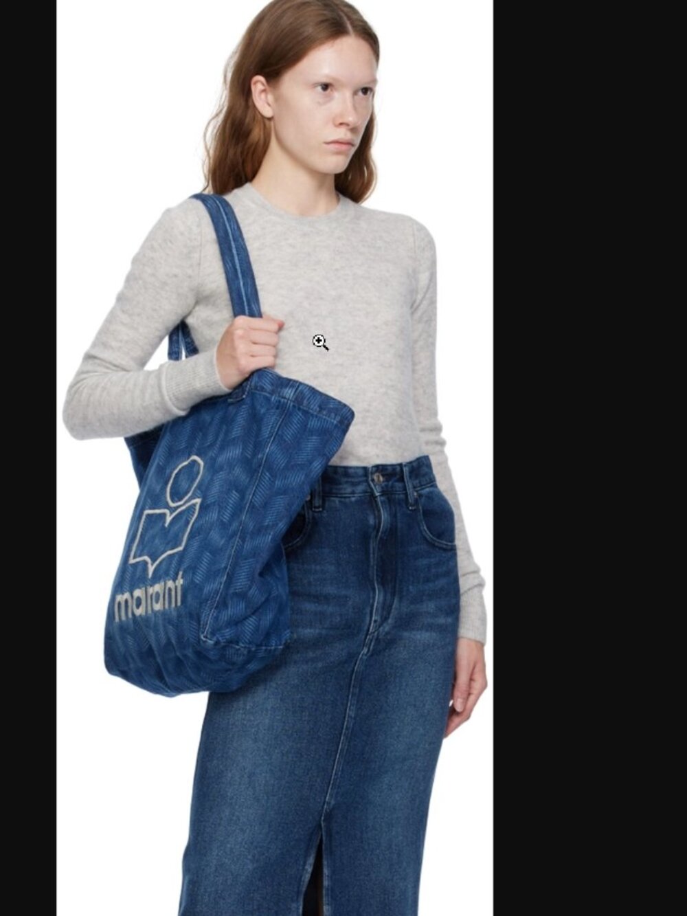 Isabel Marant Blue Yenki Logo Denim Tote - Picture 6 of 11